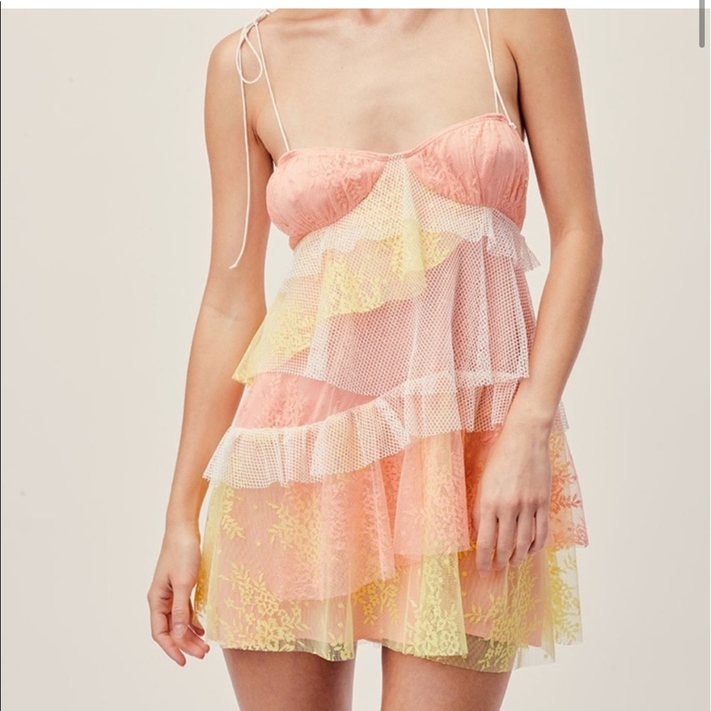 For love and lemons sorbet lace dress